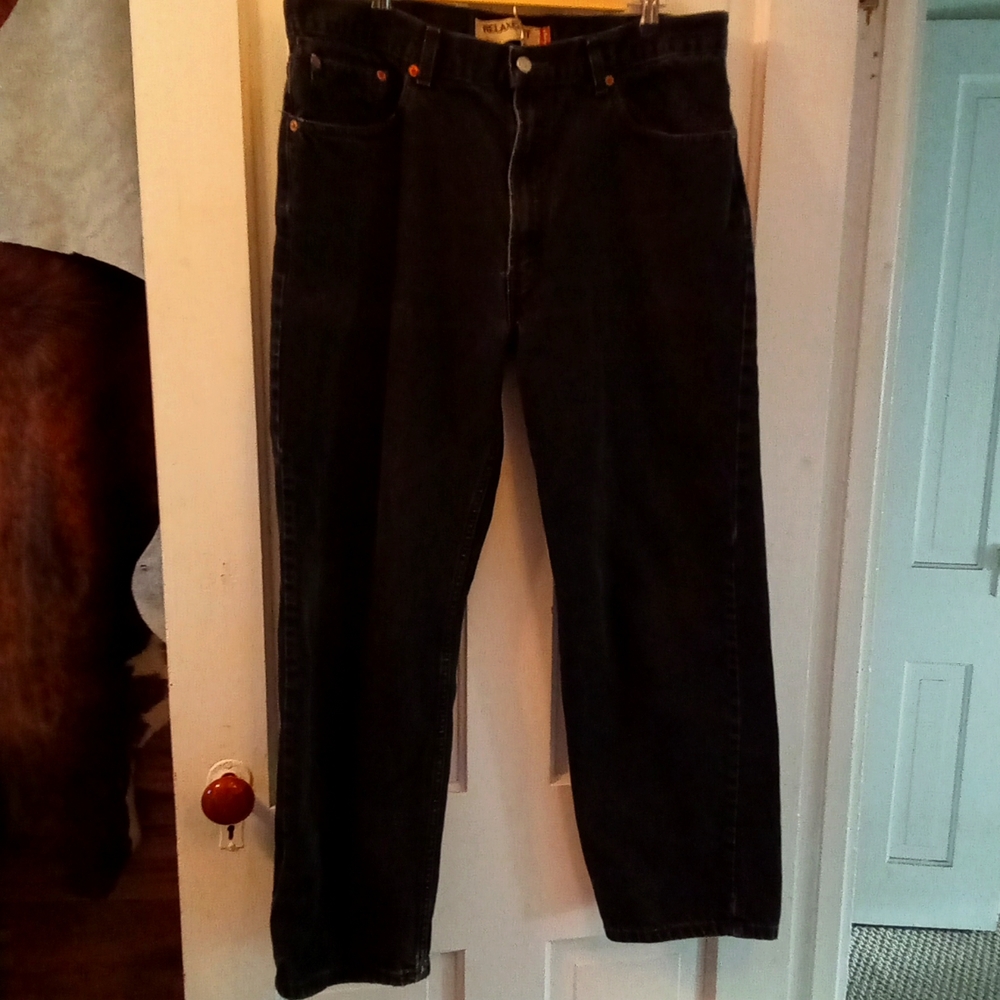 Men's Vintage Levi Strauss 550 Jeans Black Relaxed Fit Size 38x30 Cowboycore Y2K
